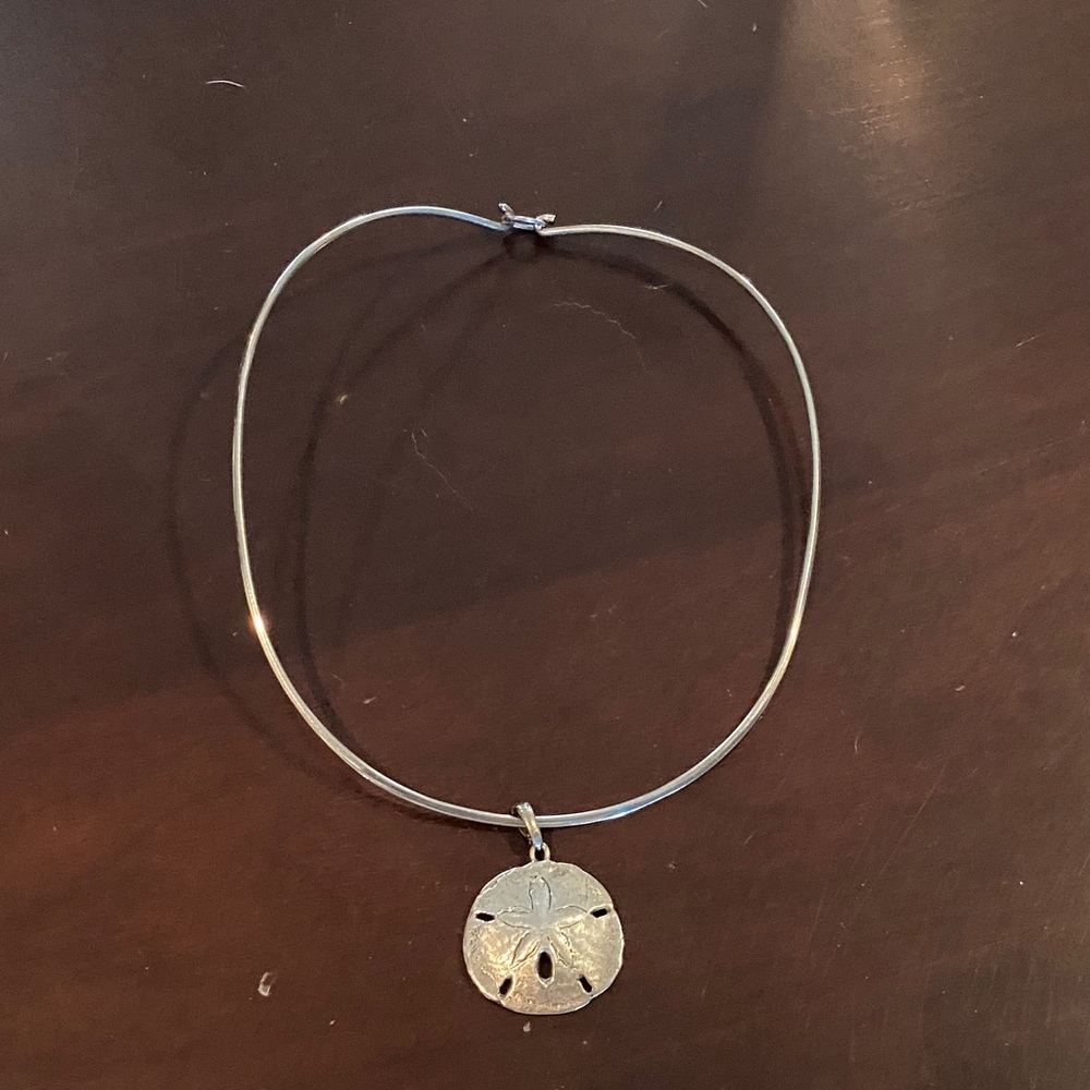 Elegant Silver Sand Dollar Necklace